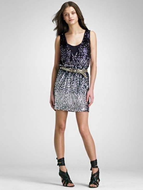 Tory Burch Dresses & Skirts - TORY BURCH Ombré Sequin V-Neck Mini Dress size S